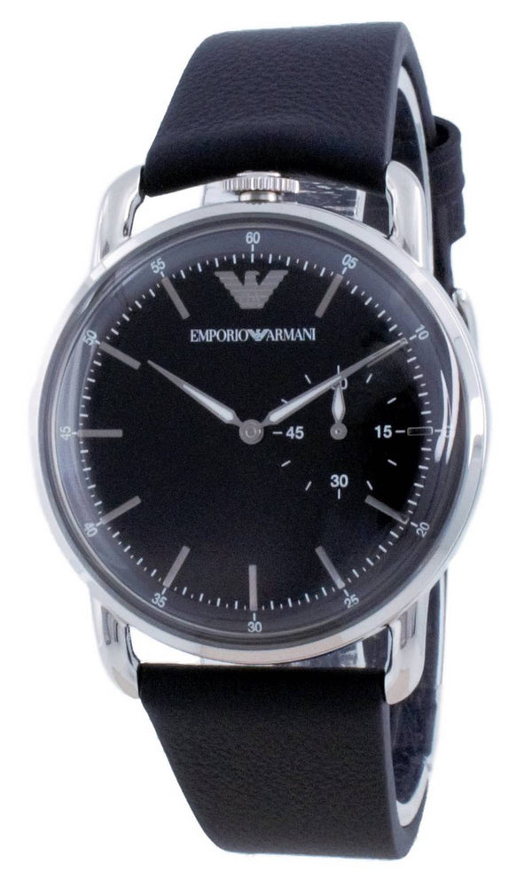 Emporio Armani Black Dial Leather Quartz AR11336 Men's Watch