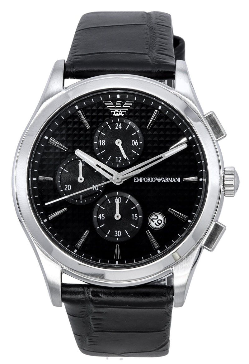Watch – Men\'s Black Paolo Quartz Watches Dial Armani Emporio Nubo Chronograph AR11530