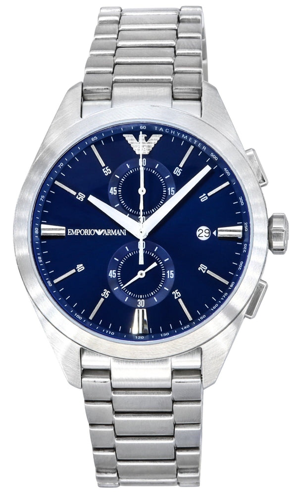 Emporio Armani Claudio Stainless Steel Chronograph Blue Dial Quartz AR11541 Men's Watch