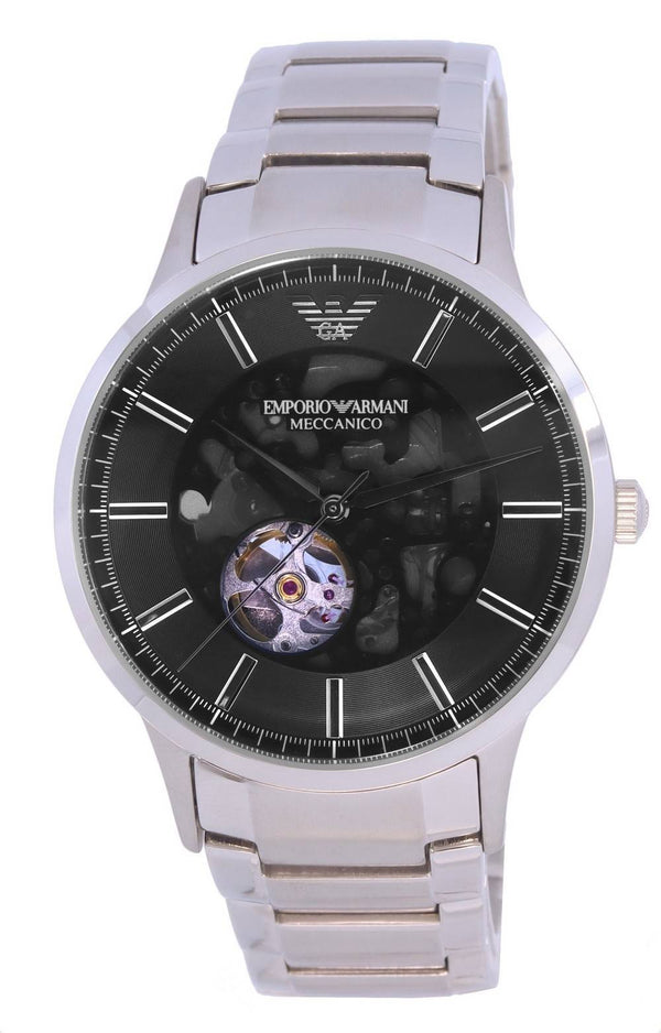 Emporio Armani Renato Stainless Steel Skeleton Dial Automatic AR60055 Men's Watch