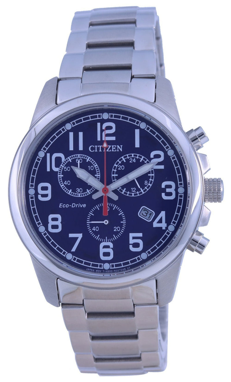 Citizen Chandler Chronograph Blue Dial Eco-Drive AT0200-56L 100M Men's Watch