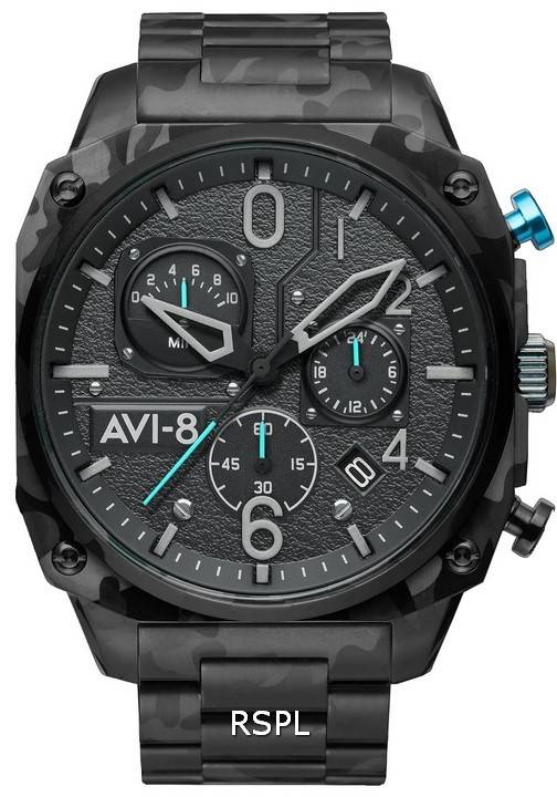 AVI-8 Hawker Hunter Night Camo Retrograde Chronograph Quartz AV-4052-11 Men's Watch