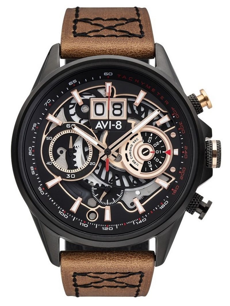 AVI-8 Hawker Harrier II Metador Chronograph Skeleton Black Dial Quartz AV-4065-03 Men's Watch