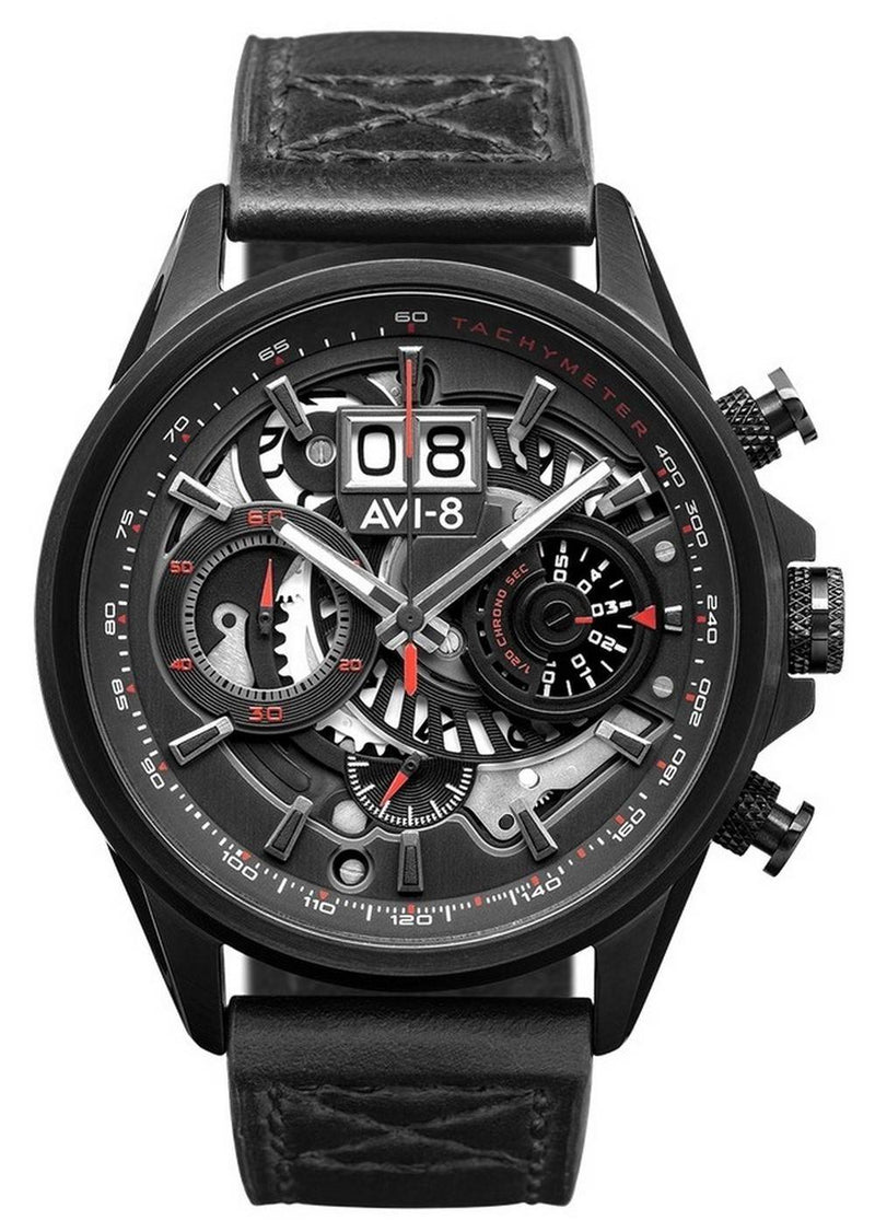 AVI-8 Hawker Harrier II Metador Chronograph Skeleton Black Dial Quartz AV-4065-05 Men's Watch