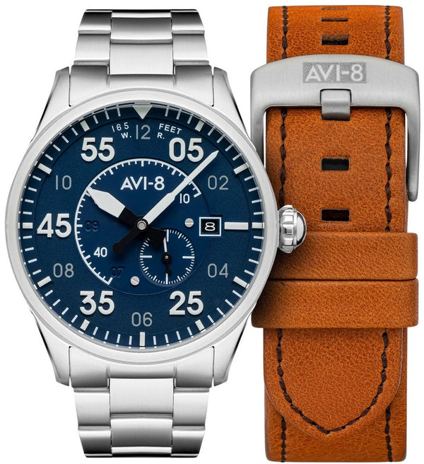 AVI-8 Spitfire Oxford Blue Dial Type 300 Automatic AV-4073-11 Men's Watch