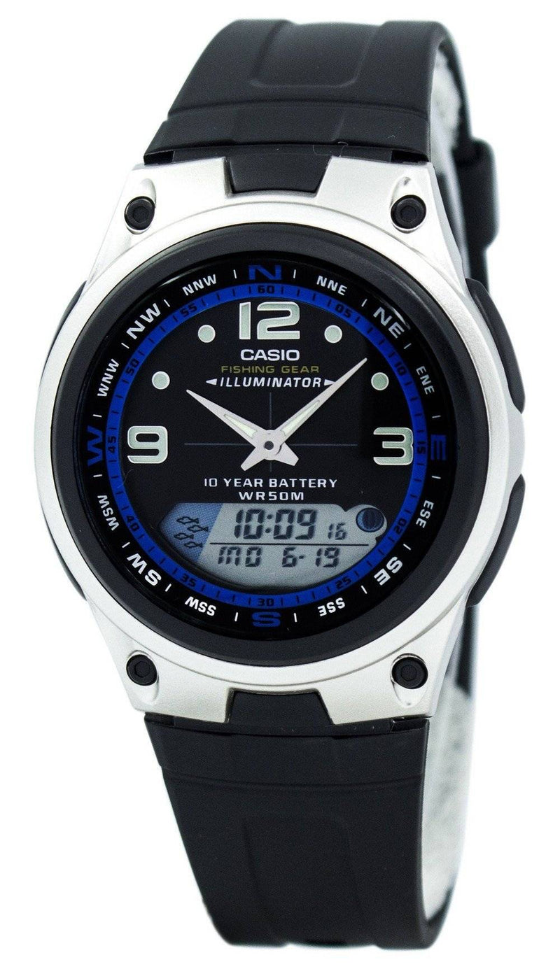 Casio Analog Digital Out Gear Fishing Illuminator AW-82-1AVDF AW-82-1AV Men's Watch