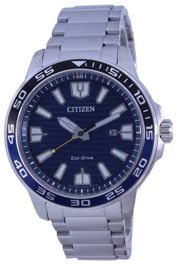 Citizen Blue Dial Stainless Steel Eco-Drive AW1525-81L 100M Men's Watch