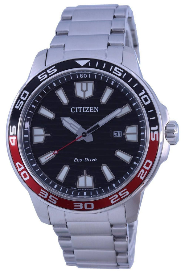 Citizen Black Dial Stainless Steel Eco-Drive AW1527-86E 100M Men's Watch