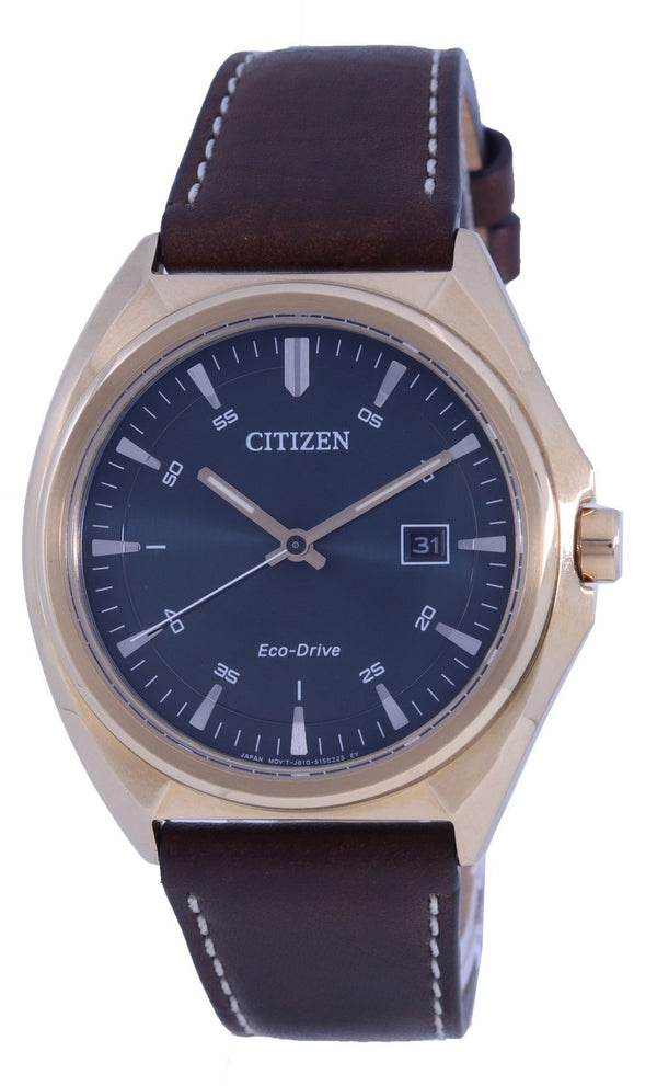 Citizen Metropolitan Blue Dial Leather Strap Eco-Drive AW1573-11L 100M Men's Watch