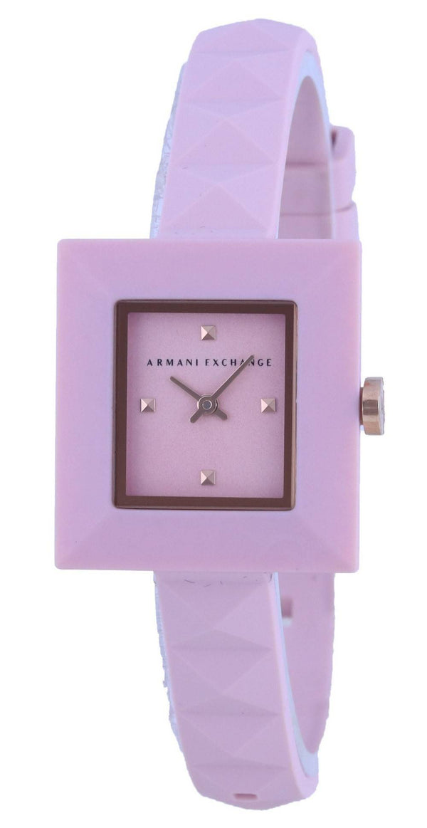 Armani Exchange Karla Pink Dial Silicon Strap Quartz AX4402 Women's Watch