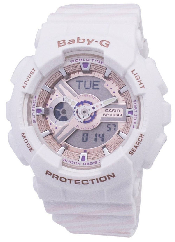 Casio Baby-G Shock Resistant World Time BA-110CH-7A BA110CH-7A Women's Watch