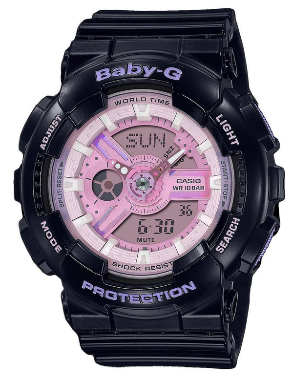 Casio Baby-G Aurora Borealis Analog Digital Pink Dial Quartz BA-110PL-1A BA110PL-1 100M Women's Watch