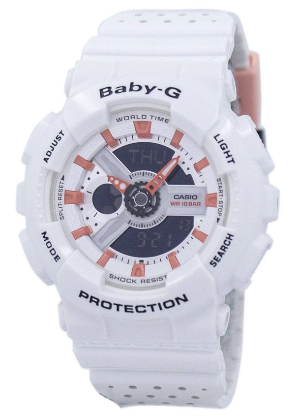 Casio Baby-G Shock Resistant World Time Analog Digital BA-110PP-7A2 Women's Watch