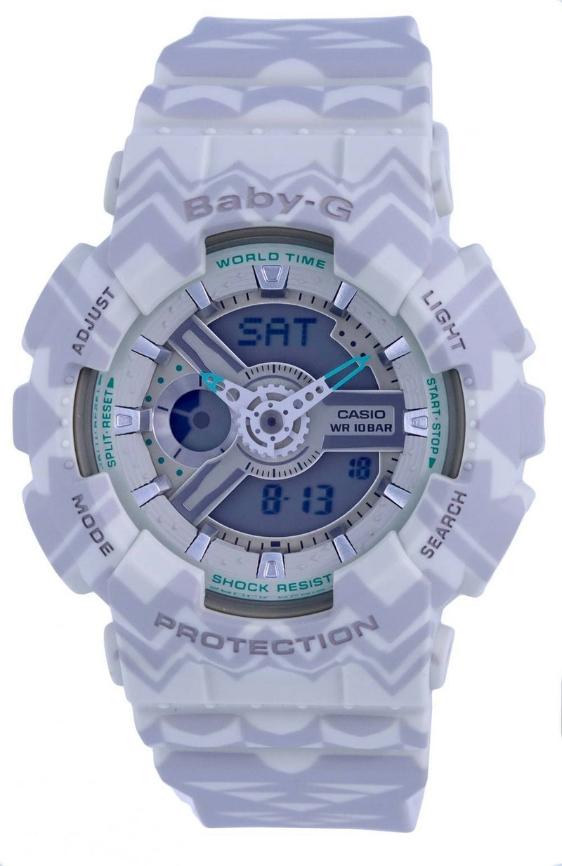 Casio Baby-G Analog Digital Grey Dial Quartz BA-110TP-8A BA110TP-8 100M Women's Watch