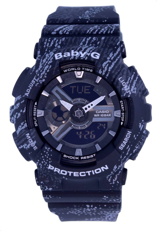 Casio Baby-G Analog Digital Resin Quartz BA-110TX-1A BA110TX-1 100M Women's Watch