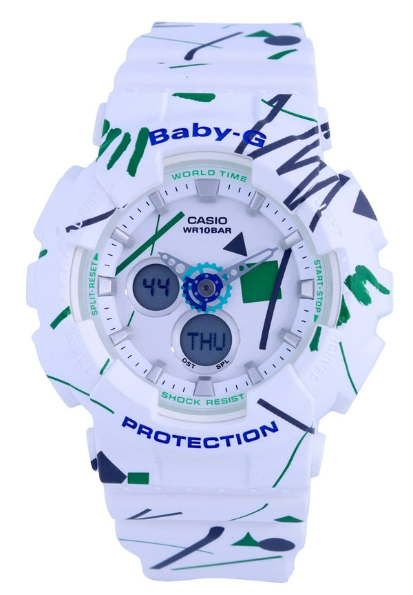 Casio Baby-G Graffiti Pattern Analog Digital Quartz BA-120SC-7A.G BA120SC-7 100M Women's Watch