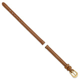 DeBeer 6mm Havana Smooth Leather with Gold-tone Buckle 6.75 inch Watch Band