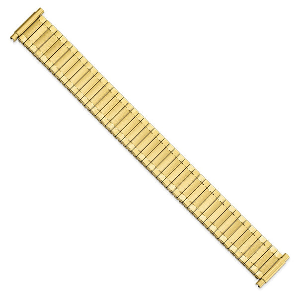 Gilden Mens Long 17-22mm Yellow-tone Expansion Watch Band