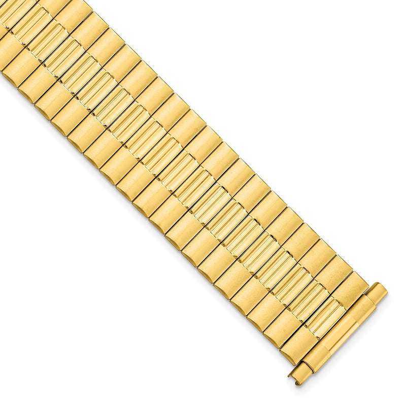 Gilden Mens Long 17-22mm Yellow-tone Expansion Watch Band