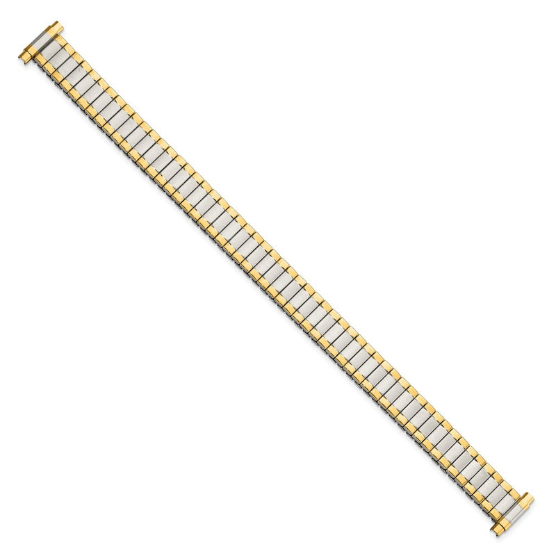 Gilden Ladies Long 9-13mm Two-tone Expansion Watch Band