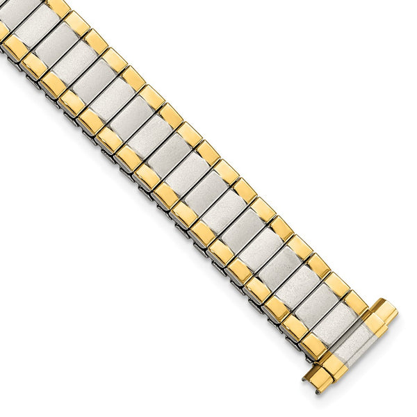 Gilden Ladies Long 9-13mm Two-tone Expansion Watch Band