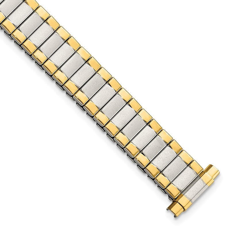 Gilden Ladies Long 9-13mm Two-tone Expansion Watch Band