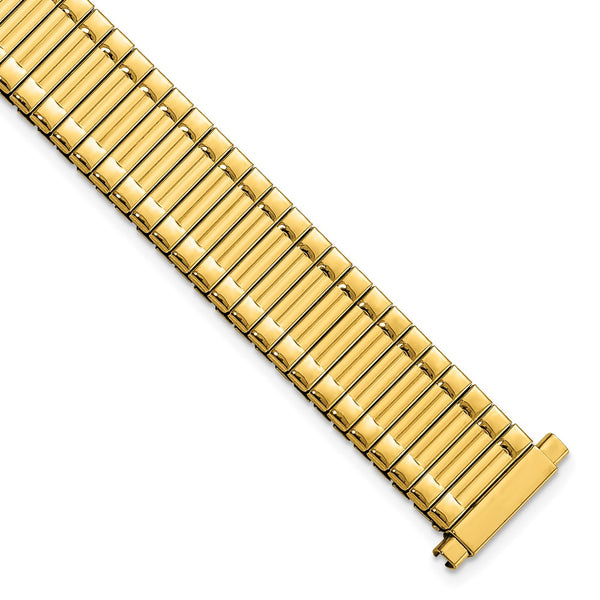 Gilden Ladies Long 12-16mm Yellow-tone Expansion Watch Band