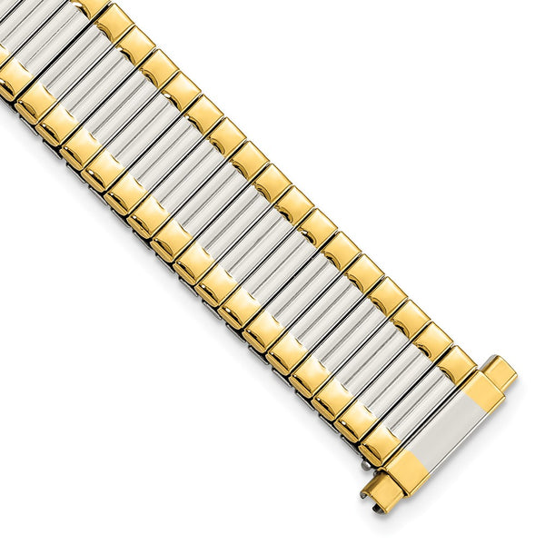 Gilden Ladies Long 12-16mm Two-tone Expansion Watch Band