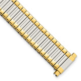 Gilden Ladies Long 12-16mm Two-tone IP-plated Stainless Steel 6.75 inch Expansion Watch Band