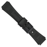 Gilden 19mm Black Polyurethane Sport Black Buckle Watch Band