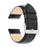 20mm Black Glove Leather Gold-tone Buckle Watch Band