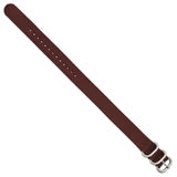 DeBeer 18mm One-Piece Brown Military Ballistic G10 Nylon with Brushed Stainless Steel Buckle 10.75 inch Watch Band