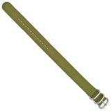 DeBeer 20mm One-Piece Olive Green Military Ballistic G10 Nylon with Brushed Stainless Steel Buckle 10.75 inch Watch Band