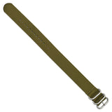 24mm 1-Piece Green Ballistic Nylon Steel Buckle Watch Band