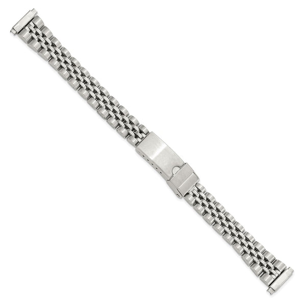 12-15mm Lady Slvr-tone Jubilee w/Deploy Satin/Mirror Watch Band