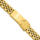 12-15mm Lady Gld-tone Jubilee w/Deploy Satin/Mirror Watch Band