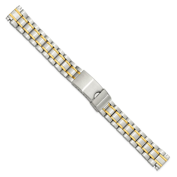 12-16mm Lady Two-tone Oyster w/Deploy Satin/Mirror Watch Band