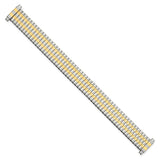 DeBeer 12-16mm Ladies Satin and Polished Two-tone Stainless Steel Thin-Flexo Expansion Link 5.75 inch Watch Band