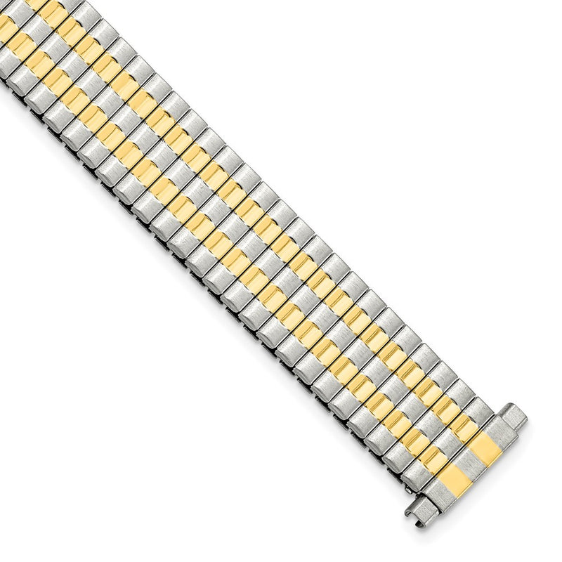 12-16mm Two-tone ThinFlexo Satin/Mirror Expansion Watch Band