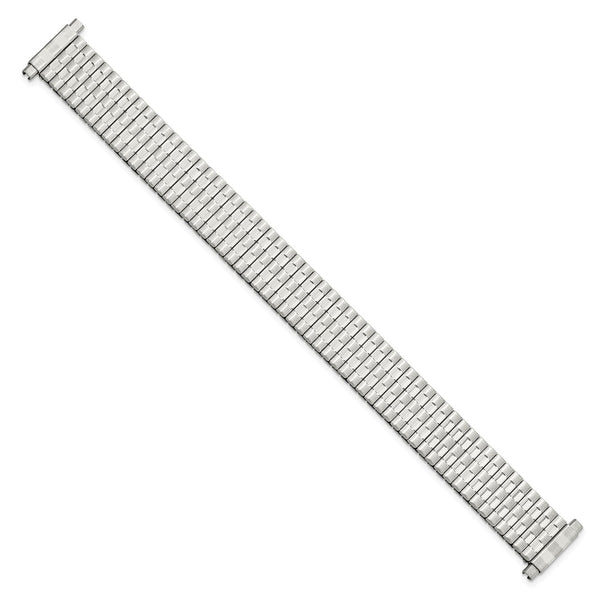 12-16mm Slvr-tone ThinFlexo Satin/Mirror Expansion Watch Band