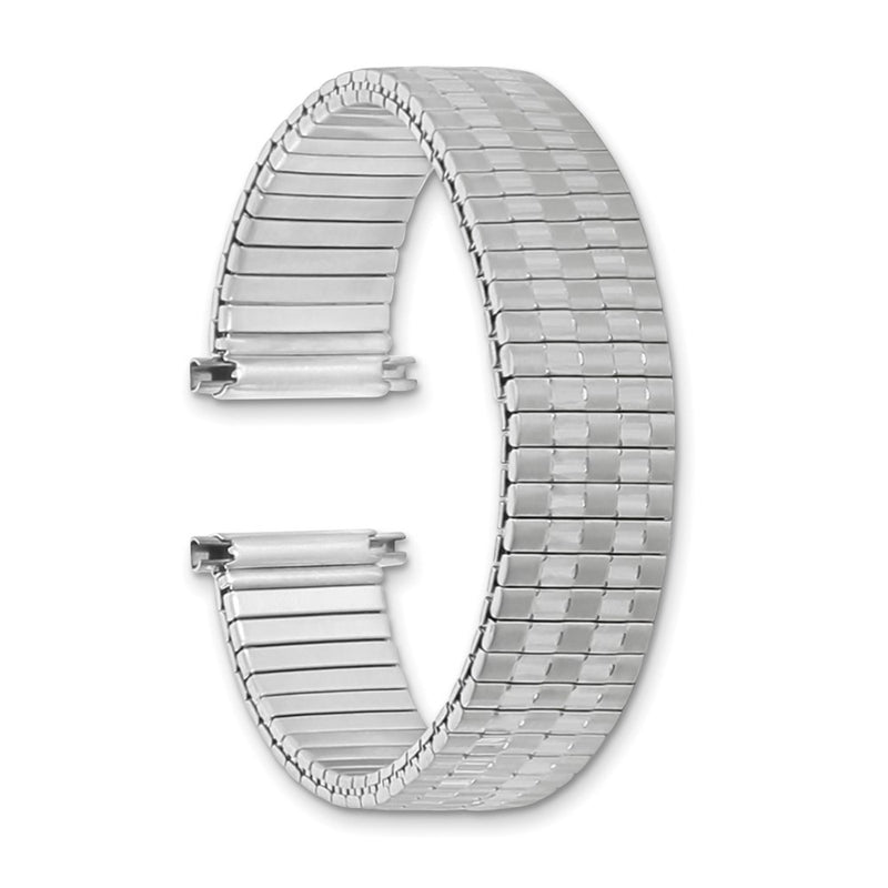 12-16mm Slvr-tone ThinFlexo Satin/Mirror Expansion Watch Band