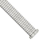 12-16mm Slvr-tone ThinFlexo Satin/Mirror Expansion Watch Band