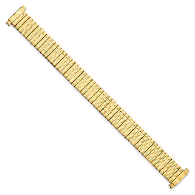 12-16mm Gld-tone ThinFlexo Satin/Mirror Expansion Watch Band