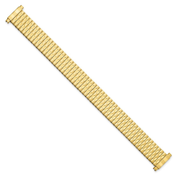 DeBeer 12-16mm Ladies Satin and Polished Gold-tone Stainless Steel Thin-Flexo Expansion Link 5.75 inch Watch Band