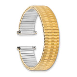 DeBeer 12-16mm Ladies Satin and Polished Gold-tone Stainless Steel Thin-Flexo Expansion Link 5.75 inch Watch Band