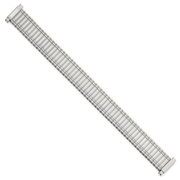 DeBeer 11-15mm Ladies Sanded and Polished Stainless Steel Thin-Flexo Expansion Link 6 inch Watch Band