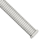 11-15mm Slvr-tone ThinFlexo Sanded/Mirror Expansion Watch Band