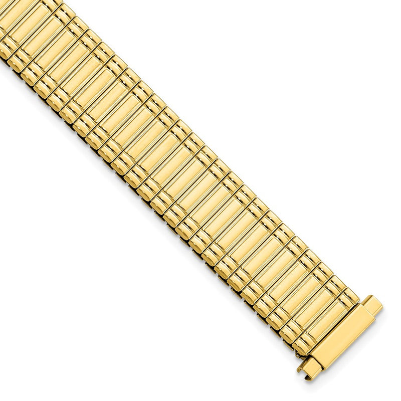 11-15 mm Gold-tone ThinFlexo Sanded/Mirror Expansion Watch Band