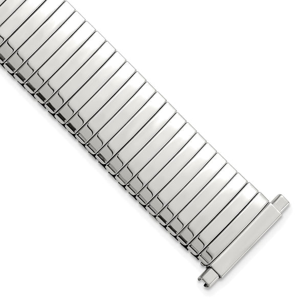 16-21mm Slvr-tone ThinFlexo Mirror Finish Expansion Watch Band