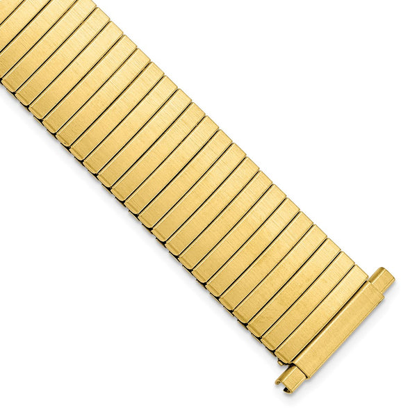 17-22mm Gld-tone Thin Flexo Satin Expansion Watch Band